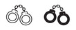 © Masuda Akthar - Handcuffs icon , shackles  icon, vector illustration .