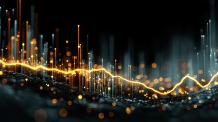 Wall Mural - Abstract Financial Background with Dynamic Charts and Graphs