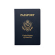 © Nur - United states passport book featuring the american eagle emblem and gold lettering for travel and identification purposes transparent background