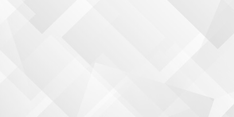 Wall Mural - Abstract tech gradient white, gray creative triangle geometric technology space rectangle randomly arranged white lines transparent background. luxury web overlap presentation design.	