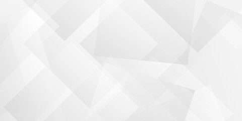 Poster - Abstract tech gradient white, gray creative triangle geometric technology space rectangle randomly arranged white lines transparent background. luxury web overlap presentation design.	