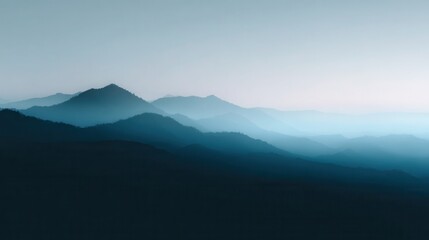 Wall Mural - Soft Abstract Gradient Background in Blurry Blue Tones