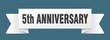 © BHM - 5th anniversary ribbon isolated on transparent background. 5th anniversary ribbon