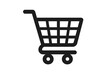© Lena - Minimalist shopping cart icon vector isolated on white background, store basket symbol, ecommerce, retail and online shopping concept, transparent illustration for commercial use