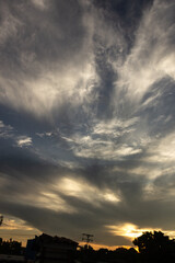 Wall Mural -  beautiful sky and clouds at sunset