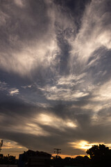 Wall Mural -  beautiful sky and clouds at sunset