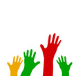 © GAL.std - Raised Colorful Hands Silhouettes