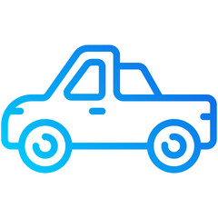 Wall Mural - car gradient line icon