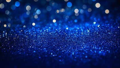 The image shows a blue background with many small and large bokeh lights, creating a sparkling effect.
