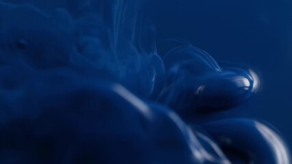 Wall Mural - Dark blue ink swirling mysteriously in an elegant seamless liquid motion loop oceanic, graphic, sophisticated