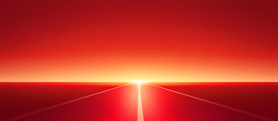 Wall Mural - Endless Road to Sunrise