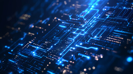 Wall Mural - Advanced Circuit Board Technology Visualization