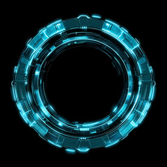 Wall Mural - Futuristic Circular Interface Design