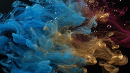 Wall Mural - hypnotic abstract liquids swirl and merge slowly, forming intricate and beautiful patterns oil, swir