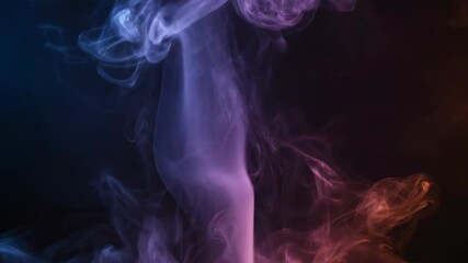 Wall Mural - Hypnotic colorful smoke swirls downwards in a fluid, abstract, seamlessly looping motion dynamic, marble, paint