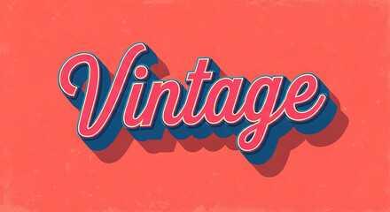 Vintage text on textured background creating retro effect
