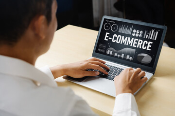Wall Mural - E-commerce data software provide modish dashboard for sale analysis to the online retail business