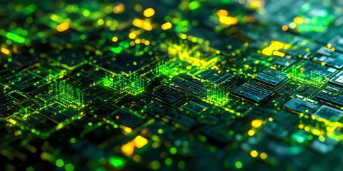 Wall Mural - Futuristic Circuit Board Technology