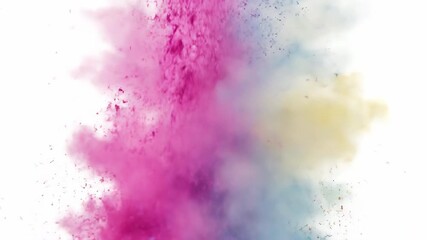 Wall Mural - mesmerizing slow motion of fine colored powder dispersing in a vibrant, artistic cloud smooth, color