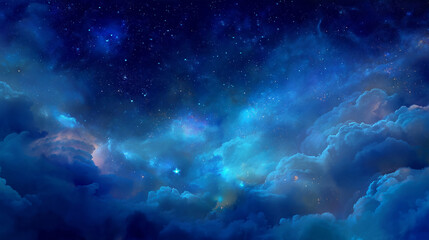 Wall Mural - Blue Colorful Sky created with Generative AI Technology, ai, generative