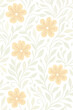 © sameul - A soft, delicate seamless floral pattern featuring pale yellow flowers and elegant vine leaves in subtle cream and beige tones on a light background. This minimalist, charming design