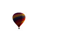 Isolated Photo Hot Air Balloon Colorful Flying Black Background