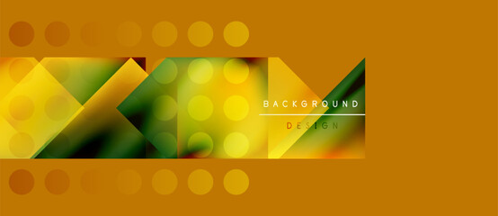 Wall Mural - Abstract geometric pattern. Vibrant yellow, green hues blend. Modern design elements create dynamic visual texture. Background suitable for digital projects.