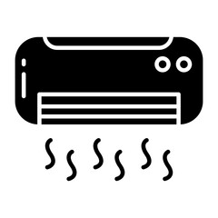 Wall Mural - Perfect design icon of air conditioner 