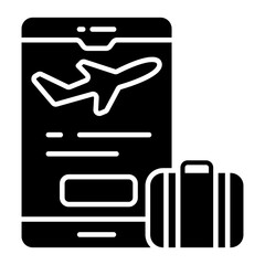 Wall Mural - A beautiful design icon of mobile flight booking 