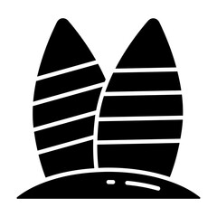 Wall Mural - Adventure board icon, trendy design of surfboard