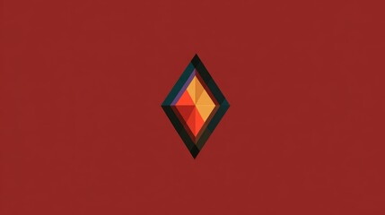 Wall Mural - Abstract Geometric Shape with Bold Colors and Textured Background