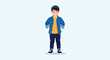 © Gen Max - A young boy wearing a denim jacket and cap stands with hands on his hips.