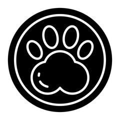 Wall Mural - Modern design icon of dog paw 