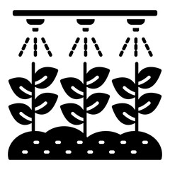 Wall Mural - A solid design icon of drip irrigation 