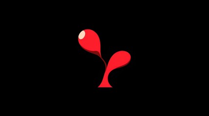 Wall Mural - Abstract Red Drops on Black Background for Creative Inspiration