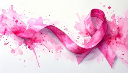 Wall Mural - Abstract pink smoke wave art with ribbon