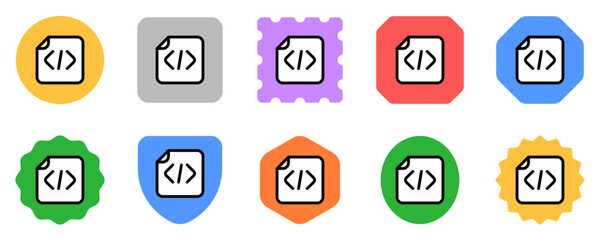 Editable vector html css file icon. Part of a big icon set family. Perfect for web and app interfaces, presentations, infographics, etc