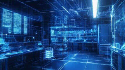 Virtual laboratory displaying digital network cybersecurity data