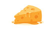 © NFS Studio - A delicious wedge of Swiss cheese with melted dripping cheese.