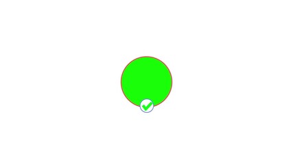 Animation Tiktok Follow Account With Green screen for social media post black background and 4k video.