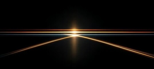 Canvas Print - Elegant golden light effect on a dark backdrop, creating a sophisticated and modern aesthetic.