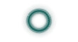 © Fernando - Isolated teal halftone dots circle pattern for circular design element or decorative motif