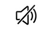 © Joao - Isolated Speaker mute symbol, audio off sign, no sound volume control icon for graphic design
