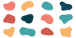 © Manon - Ensemble de formes abstraites multicolores - Éléments géométriques arrondis et colorés - Formes fluides, et dynamiques - Collection de bulles aux formes simples et douces - Motifs ronds