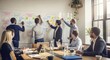 © Studio - Diverse Business Team Collaborating on Marketing Strategy Whiteboard in Modern Office