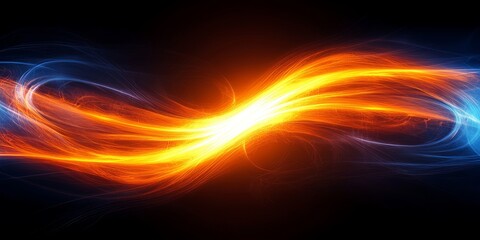 Canvas Print - Dynamic Energy Streams in Ethereal Space with Vibrant Light Ribbons and Smooth Motion Effects