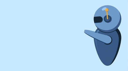 isometric robot animation. futuristic robot. artificial intelligence robot. isometric modern robot. 