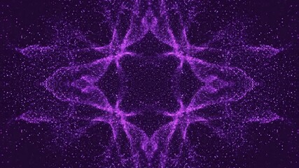 Wall Mural - Glowing purple glitter forms intricate geometric patterns that shift and pulsate in a captivating seamlessly looping background corporate, fashion, abstract
