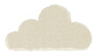 © POSMGUYS - Brown simple cloud. Blank brown cut out cardboard paper cloud shape. Png transparency