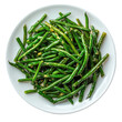 © MdAbulKalam - Freshly Cooked Green Beans on a White Plate, Perfect for Healthy Meals and Side Dishes on transparent background